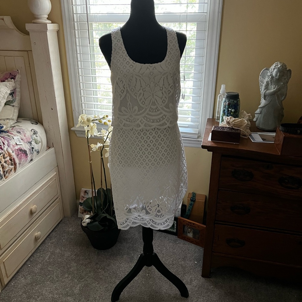 Lilly Pulitzer White lace dress.  Fully lined